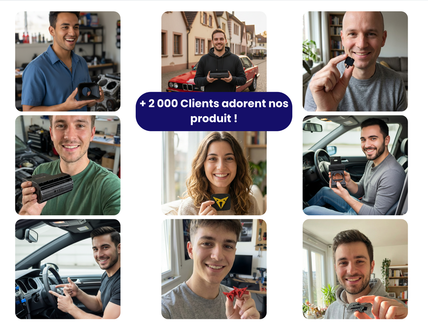 Clips de ventilation Volkswagen Golf 4 logo GTI